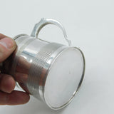George III Sterling Silver Lined Pattern Christening Mug Antique 1779 London