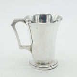 Sterling Silver Modernist Christening Mug Tankard Antique 1920 Birmingham Deco