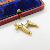 9ct Yellow Gold Proud Poodle Dog Charm or Pendant Vintage c1970