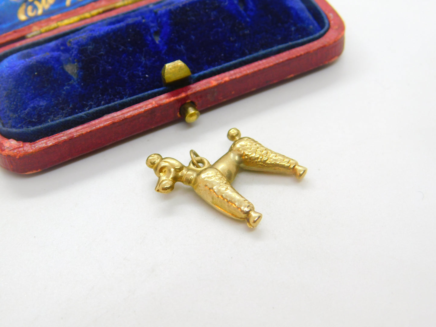 9ct Yellow Gold Proud Poodle Dog Charm or Pendant Vintage c1970