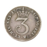 King George III Maundy Threepence Coin Antique 1784 Very Fine Condition