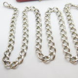 Victorian Sterling Silver Double Albert Watch Chain c1890 Antique 21" Length