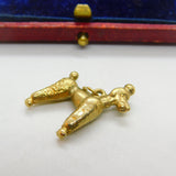 9ct Yellow Gold Proud Poodle Dog Charm or Pendant Vintage c1970