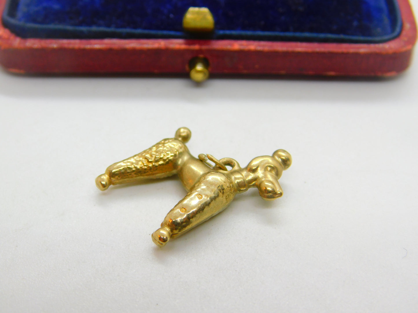 9ct Yellow Gold Proud Poodle Dog Charm or Pendant Vintage c1970