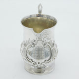 Victorian Sterling Silver Floral Pattern Cream Jug Antique 1860 London