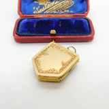 Victorian 9ct Back & Front Large Bloodstone Locket Pendant Antique c1860