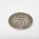 King George III Maundy Threepence Coin Antique 1784 Very Fine Condition