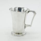 Sterling Silver Modernist Christening Mug Tankard Antique 1920 Birmingham Deco