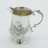 Victorian Sterling Silver Floral Pattern Cream Jug Antique 1860 London