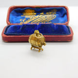 9ct Yellow Gold Beer Barrel Charm or Pendant 1970 London Vintage