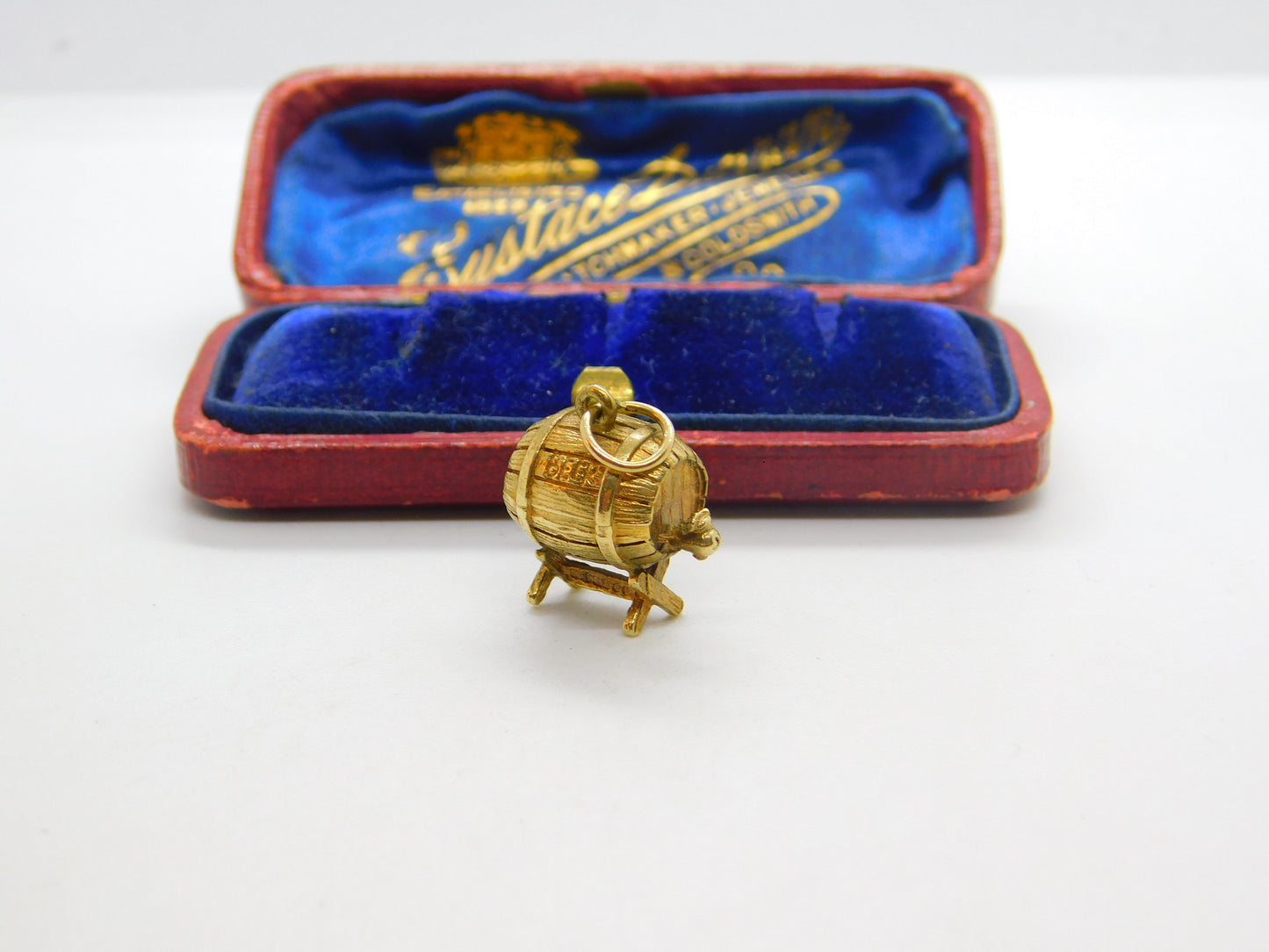 9ct Yellow Gold Beer Barrel Charm or Pendant 1970 London Vintage