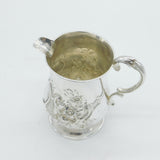 Victorian Sterling Silver Floral Pattern Cream Jug Antique 1860 London