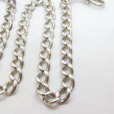 Victorian Sterling Silver Double Albert Watch Chain c1890 Antique 21" Length
