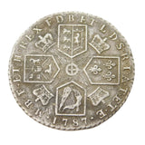 King George III Silver Shilling Coin Antique 1787 Fair/Fine Condition