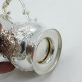 Victorian Sterling Silver Floral Pattern Cream Jug Antique 1860 London