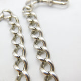 Victorian Sterling Silver Double Albert Watch Chain c1890 Antique 21" Length