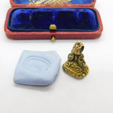 Victorian 9ct Gold & Carnelian Intaglio Initial Seal Fob Antique c1860