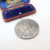Georgian Sterling Silver Johann Georg I of Saxony Thaler Coin Box c1720 Antique