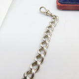 Victorian Sterling Silver Double Albert Watch Chain c1890 Antique 21" Length
