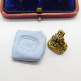 Victorian 9ct Gold & Carnelian Intaglio Initial Seal Fob Antique c1860