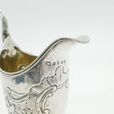 George III Sterling Silver Floral Pattern Pedestal Cream Jug Antique 1792 London