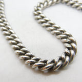 Sterling Silver Albert Watch Chain with Fob Antique 1911 Birmingham Art Deco