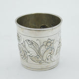 17th Century German Sterling Silver Engraved Floral Beaker Antique 1696 Nurnberg