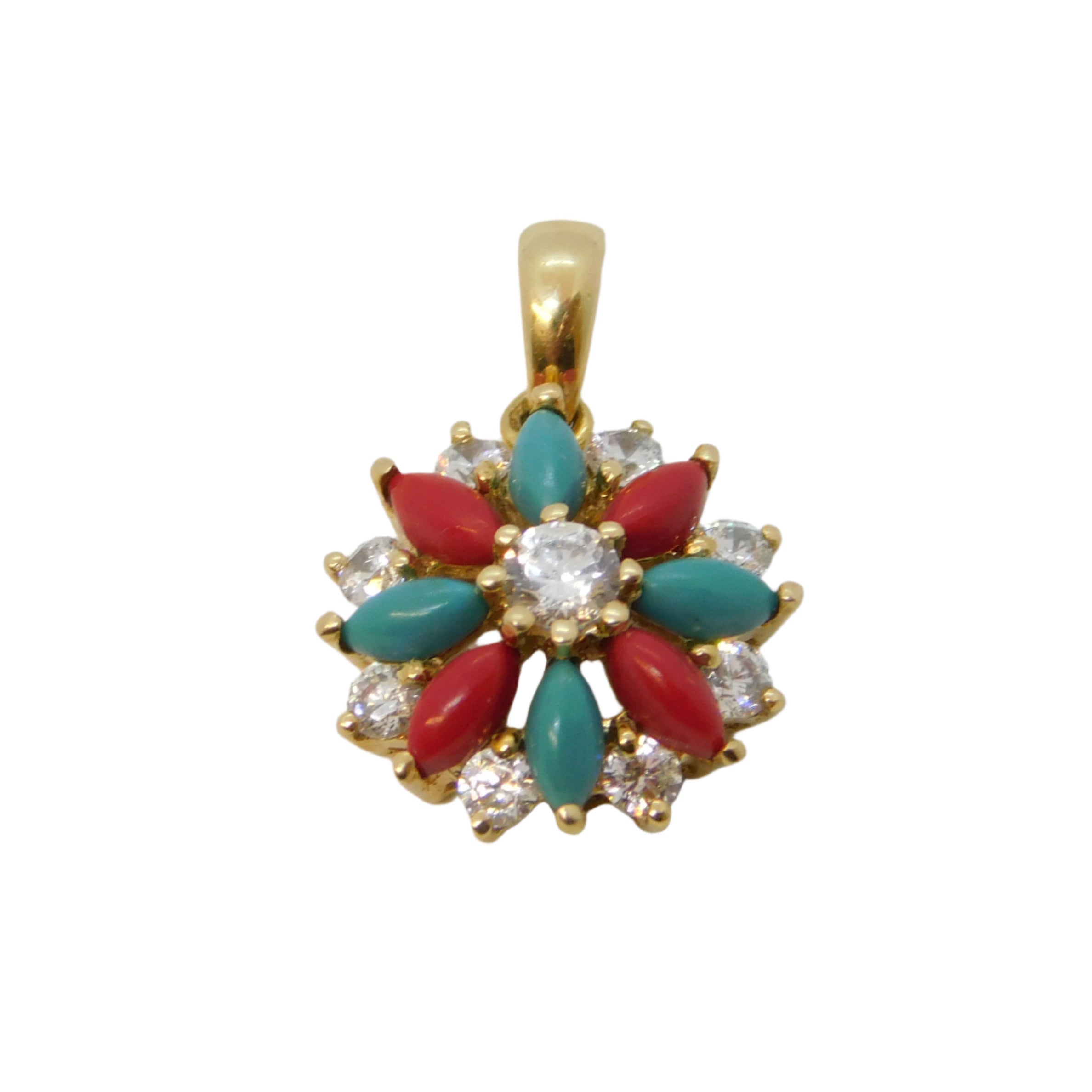 14ct Gold Floral Pendant