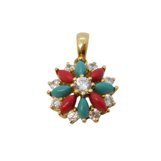 14ct Gold Floral Pendant