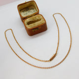 Victorian 9ct Rose Gold Cable Chain Necklace 45cm 18" Length Antique c1890