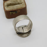 19th Century Ottoman Sterling Silver Floral Seal Stamp Ring Antique c1860