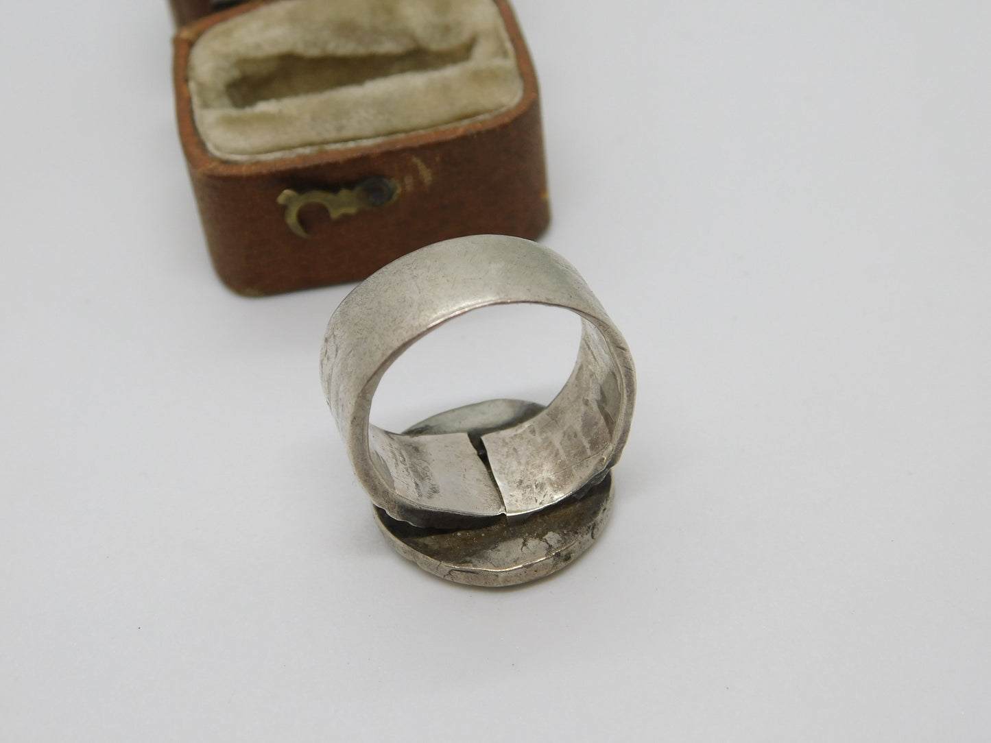 19th Century Ottoman Sterling Silver Floral Seal Stamp Ring Antique c1860