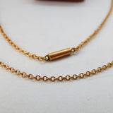 Victorian 9ct Rose Gold Cable Chain Necklace 45cm 18" Length Antique c1890