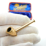 Victorian 9ct Rose Gold Cased Small Smoking Pipe Antique c1860