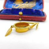 Victorian 18ct Gold & Carved Female Cameo Mourning Drop Pendant Antique c1860