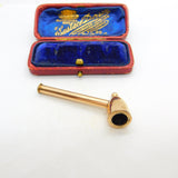Victorian 9ct Rose Gold Cased Small Smoking Pipe Antique c1860