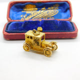 9ct Yellow Gold Motor Car Charm with Openable Bonnet Vintage 1973 Birmingham