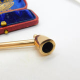 Victorian 9ct Rose Gold Cased Small Smoking Pipe Antique c1860