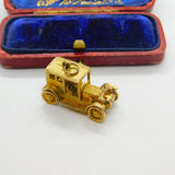 9ct Yellow Gold Motor Car Charm with Openable Bonnet Vintage 1973 Birmingham