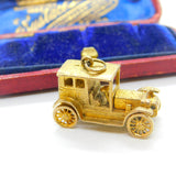 9ct Yellow Gold Motor Car Charm with Openable Bonnet Vintage 1973 Birmingham