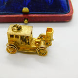 9ct Yellow Gold Motor Car Charm with Openable Bonnet Vintage 1973 Birmingham