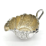 Art Nouveau Sterling Silver Floral Form Cream Jug Antique 1898 Sheffield
