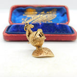 9ct Yellow Gold Medieval Knights Helmet Charm Pendant Vintage 1964 London