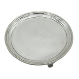 George III Sterling Silver Circular Teapot Stand Dish Antique 1789 London