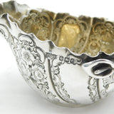 Art Nouveau Sterling Silver Floral Form Cream Jug Antique 1898 Sheffield