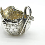 Art Nouveau Sterling Silver Floral Form Cream Jug Antique 1898 Sheffield
