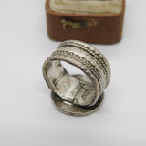 19th Century Ottoman Sterling Silver Seal Stamp Signet Ring Antique c1860