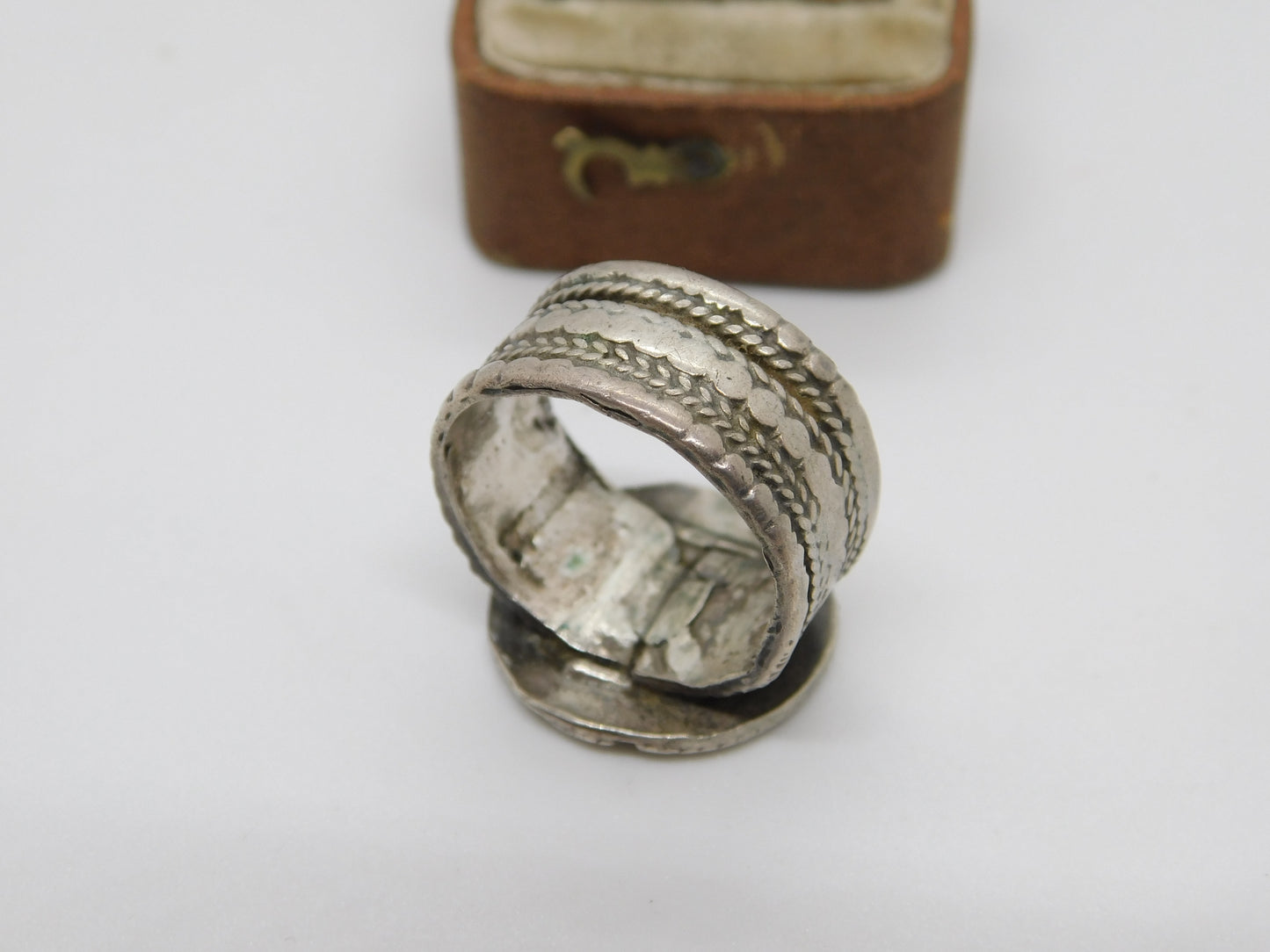 19th Century Ottoman Sterling Silver Seal Stamp Signet Ring Antique c1860