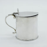 George III Early Sterling Silver Barrel Mustard Pot Antique 1765 London