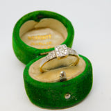 Victorian 18ct Gold & Platinum Set 0.15ct Diamond Dress Ring Antique c1890
